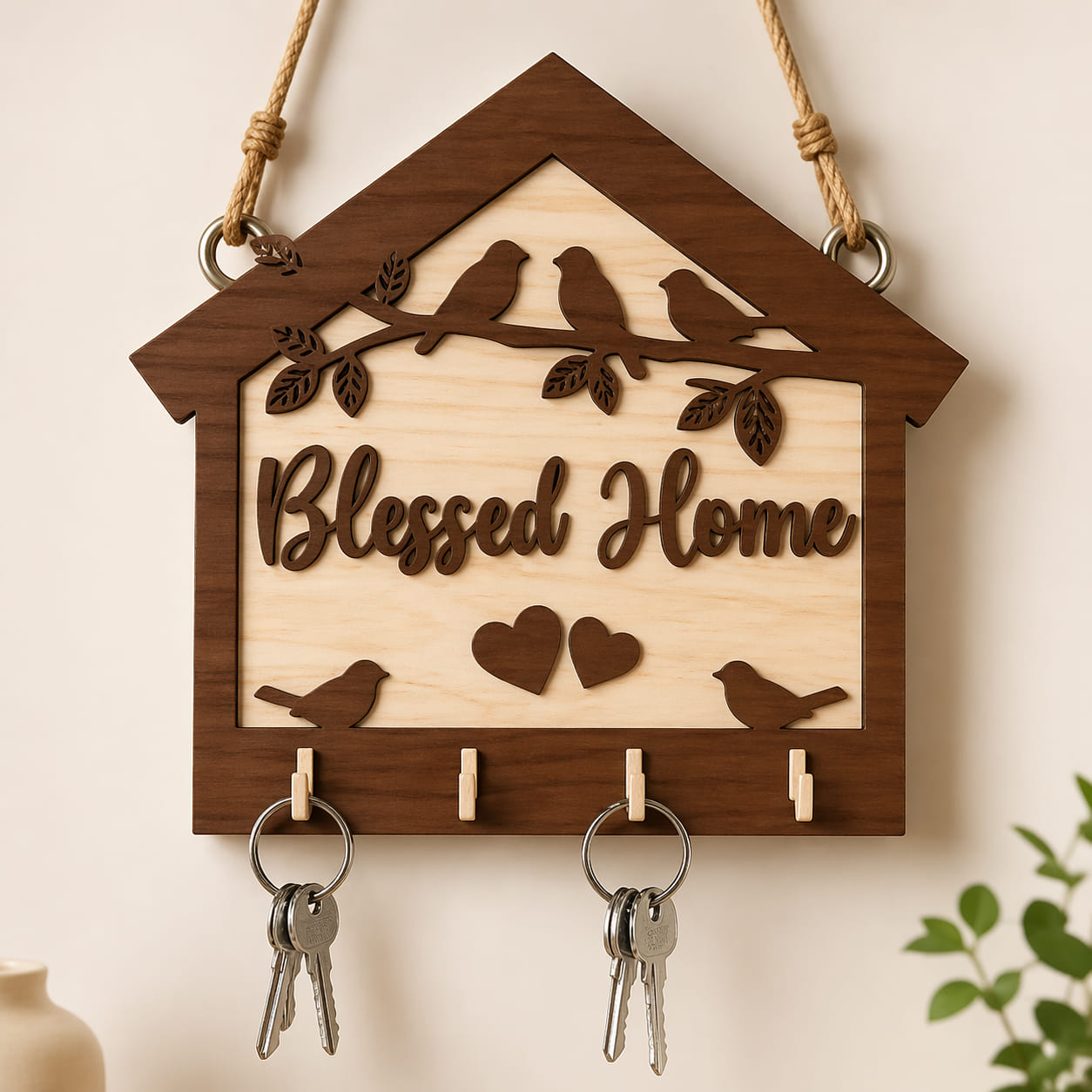 Porte-clés maison Blessed Home