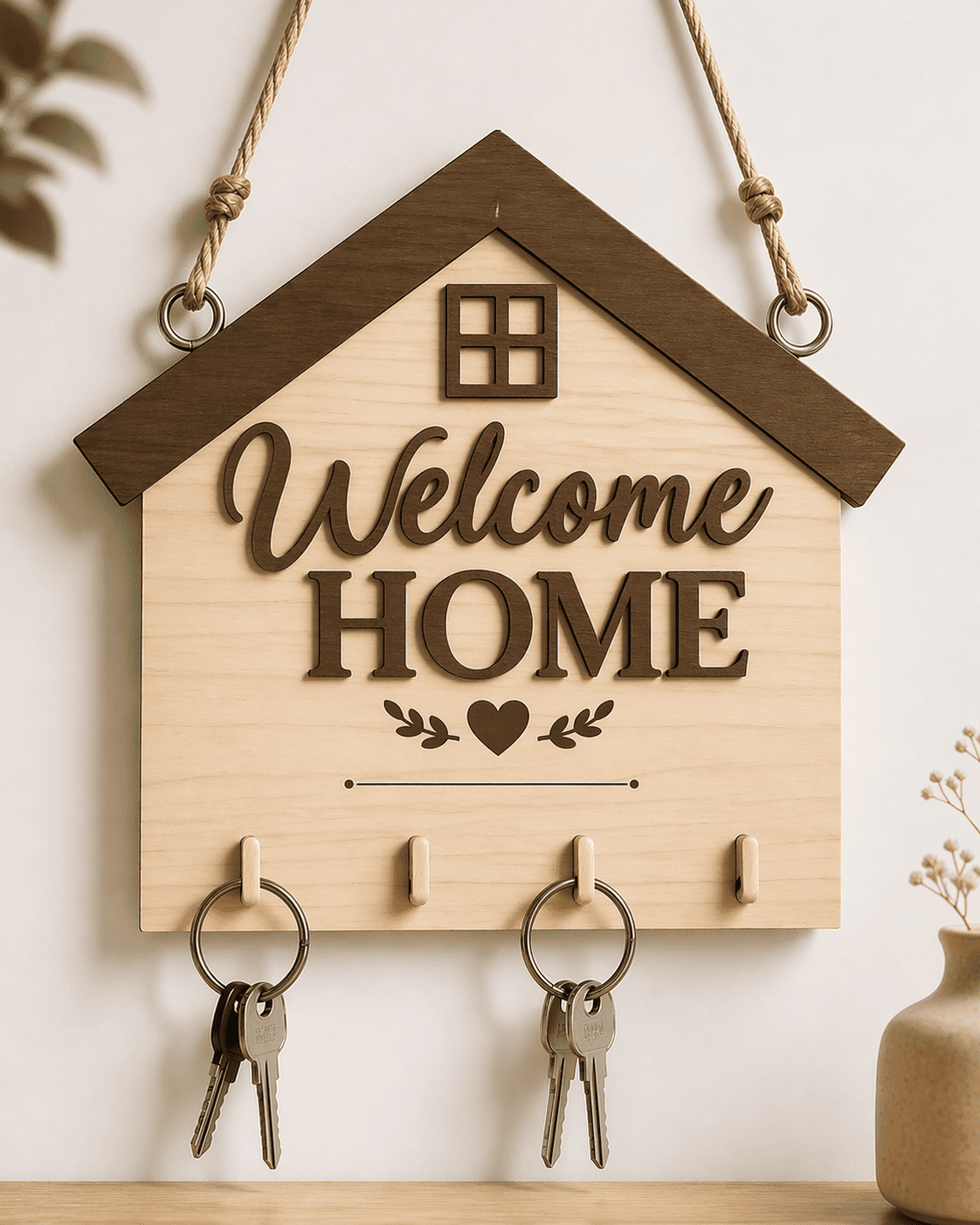 Porte-clés maison Welcome Home