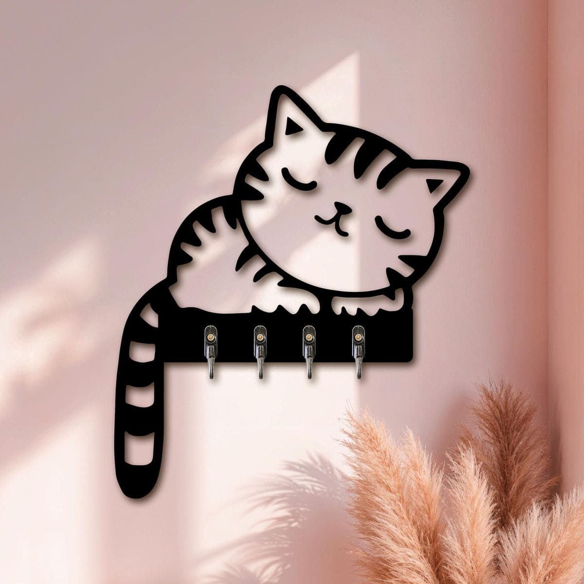 Porte-clés maison Cat Home